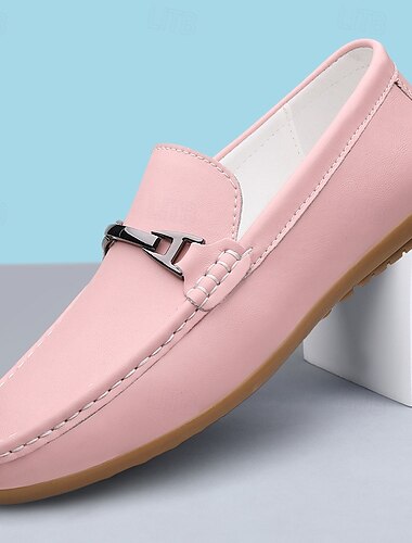  Rote Loafer aus Kunstleder für Herren, stilvolles Slip-On-Design mit bequemer, gepolsterter Innensohle, ideal für Business, Freizeit, Wochenenden und Reisen