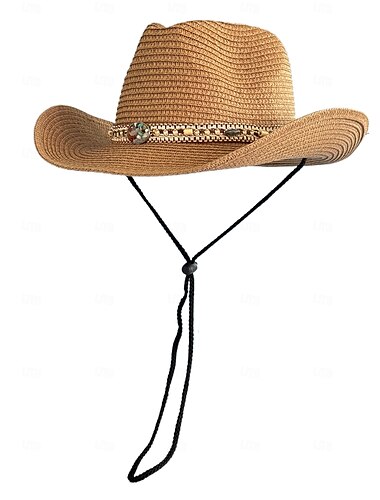  Retro Fashion Cowboy Hats Retro Fashion Large Eaves Curved Edge Hard Straw Western Cowboy Hats Travel All The Beach Sun Hats For Men And Women
