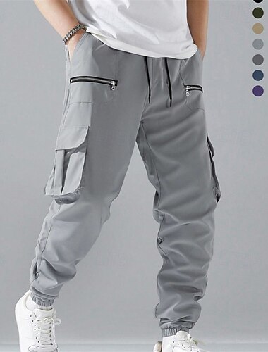  Herren Cargohosen Wanderhosen Außen Normale Passform Wasserdicht Winddicht Schnelltrocknend Leicht Hosen Elastischer Bund Reißverschlusstasche Schwarz Blau Camping / Wandern Golfspiel Laufen S M L XL