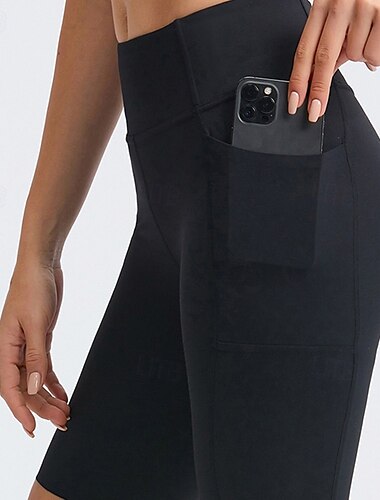  Damen Shorts Leggings Streetwear Lässig Knielang Hohe Taille Einfach Elastischer Bund Atmungsaktivität Dehnbar Urlaub Straße Alltagskleidung Schwarz Blau Grün Hellgrau Sommer Normale Passform