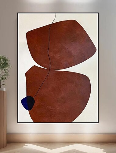  Pintura al óleo hecha a mano, lienzo, arte de pared, decoración, estilo wabi-sabi, simple, abstracto para decoración del hogar, marco estirado, pintura colgante/pintura enrollada sin marco, sin