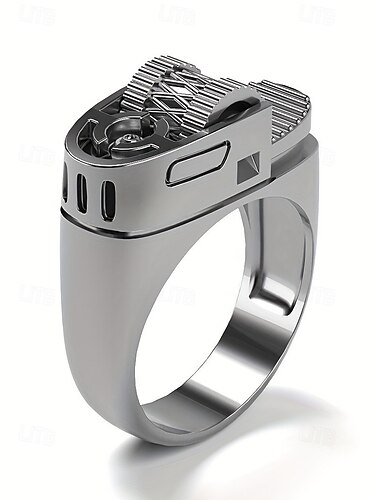  Feuerzeugring aus Goldlegierung für Herren – auffälliger mechanischer Designstil, ein stilvolles Geschenkaccessoire für Männerpartys und Nachtclubs