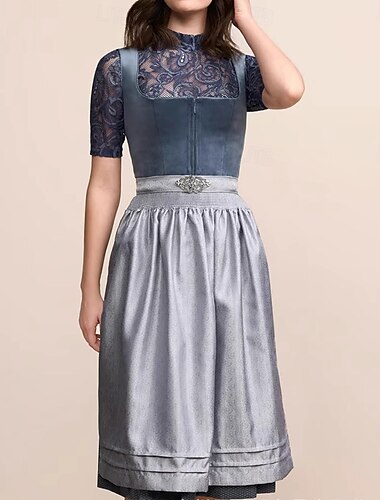  Karneval Oktoberfestbier Kostüm Kleid Dirndl Dienstmädchen Bayerisch Deutsch München Wiesn Damen Party Bier Festival Stoff im traditionellen Stil