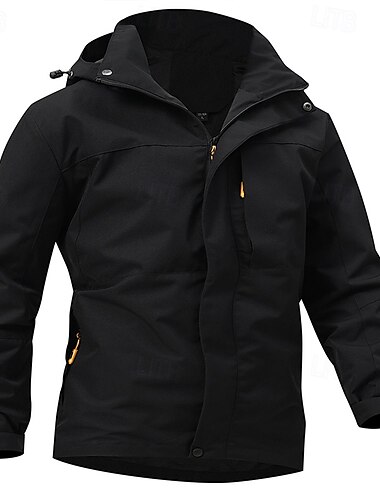  男性用 ウィンドブレーカー ハイキング ジャケット レインコート アウトドア 防水 防風 ハイキングの服装 ハイキングウェア 春 秋 トップス キャンプ / ハイキング / ケイビング ランニング ブラック ホワイト グリーン