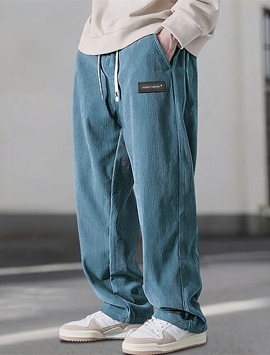  Herren Jogginghosen Jogginghose Laufhosen Elastischer Bund Kordelzug Hosen Sport & Outdoor Lässig Herbst Baumwolle Schnelltrocknend Leicht Atmungsaktiv Tennis Joggen Laufen Normale Passform