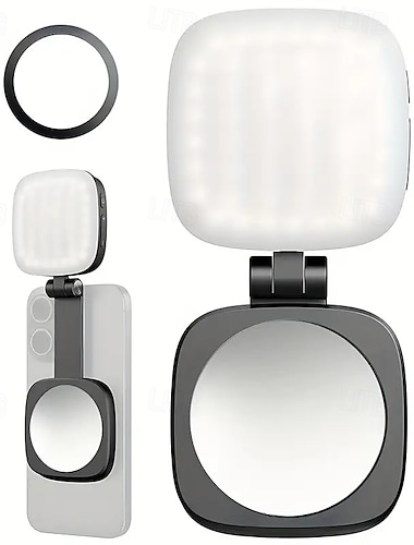  Negozio di tiro all'aperto, esplorazione, luce tascabile, specchio per il trucco pieghevole, luce per ritocchi, telefono cellulare, luce magnetica per selfie, luce per ritocchi di bellezza