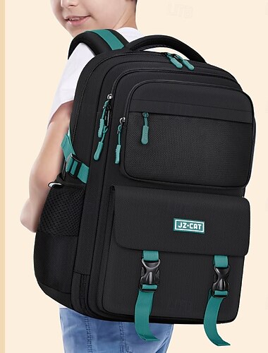  Bambini Ragazzi Zaino Zaino scolastico Zaino Funzionale Scuola Nylon Regolabile Grande Capacità Impermeabile Cerniera Rosso Blu Verde