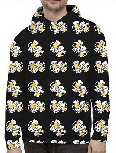  Oktoberfest Bière Sweat à capuche Pull Bavarois Munich Allemand Graphique Pour Homme Adulte Carnaval Oktoberfest Impression 3D Soirée Décontracté Quotidien