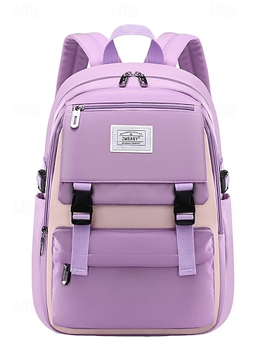  Mochila escolar impermeável para adolescentes com grande capacidade e design com vários compartimentos - bolsa de viagem e diária estilosa para meninas e meninos