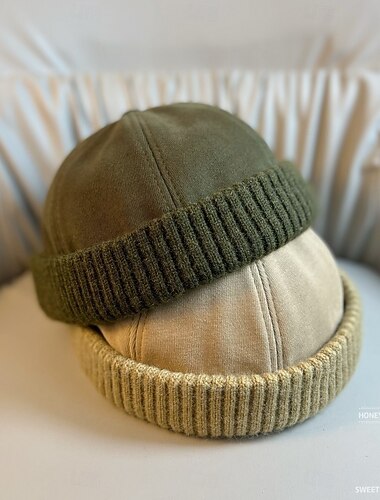  berretto unisex autunno inverno - berretto streetwear hip-hop verde oliva, berretto leggero in poliestere per sport all'aria aperta &moda casual, regalo lavabile a mano per uomo & donne