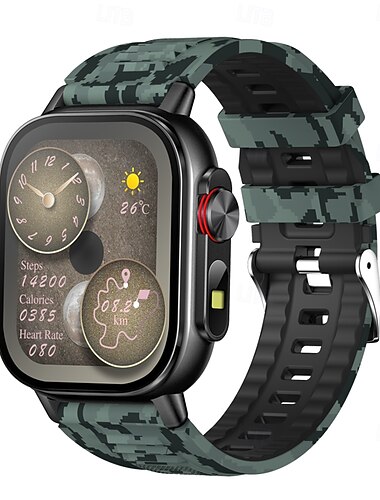  G300 Okos óra 2.01 hüvelyk Intelligens Watch Bluetooth Lépésszámláló Hívás emlékeztető Testmozgásfigyelő Kompatibilis valamivel Android iOS Férfi GPS Hosszú készenléti idő Vízálló IP68 22 mm-es karóra