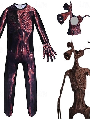  Sirenhuvud Cosplay-kostym Maskerad Pojkar Barn Prestanda Fest Halloween Maskerad Lätt karnevalsdräkt