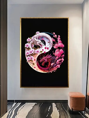  Estampado Impressões em tela enrolada - Abstrato Moderno Tradicional Impressões de arte