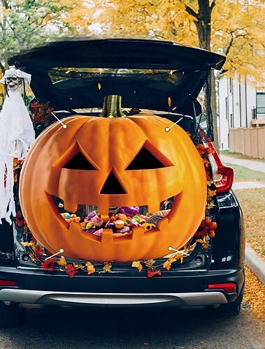  Halloweenská pochoutka do kufru auta, dekorace auta s duchy, halloweenské dekorace, halloweenská látková dekorace auta, halloweenská dekorace do kufru auta, dekorace s duchy a dýní, tapeta na zeď