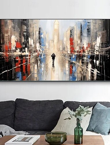  pintura a óleo artesanal da cidade, pintura a óleo pintada à mão, arte de parede, pintura a óleo pintada à mão, majestosa Bridger, pintura a óleo sobre tela, tela original enrolada, sem moldura, sem
