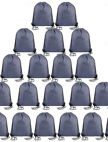 Confezione da 20 zaini con coulisse, borse da palestra resistenti e di grande capacità in colori assortiti, sacche da viaggio sportive leggere con chiusura sicura per gli appassionati di fitness,