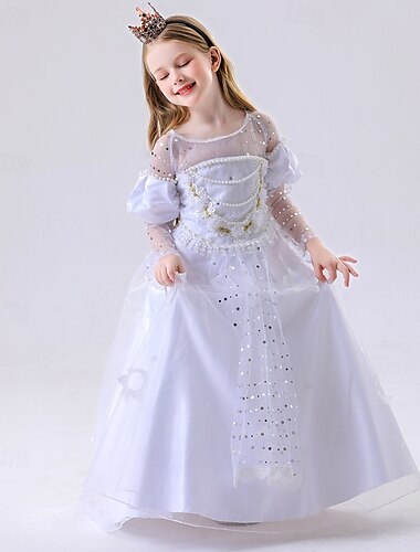  Alice in Wonderland סיפור מעשייה המלכה הלבנה מירנה שמלות שמלת ילדה פרח שמלות טול דמויות מספרי סיפורים תחפושות משחק של דמויות מסרטים for בנות בגדי ריקוד ילדים