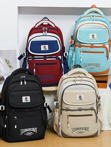  Mochila escolar de gran capacidad para niños y niñas: mochila impermeable con múltiples compartimentos para estudiantes de primaria, secundaria y preparatoria.