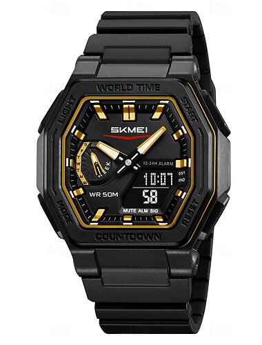  SKMEI Da uomo Orologio digitale Esterno Sport Moda Casual Cronometro Sveglia Conto alla rovescia Calendario TPU Guarda