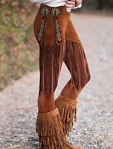  Per donna Pantaloni Leggings Streetwear Boho Lunghezza intera Vita Alta Stampe Grafiche Elastico in vita Stampato Traspirabilità Confortevole Elasticizzato Vacanza Streetwear Abbigliamento quotidiano