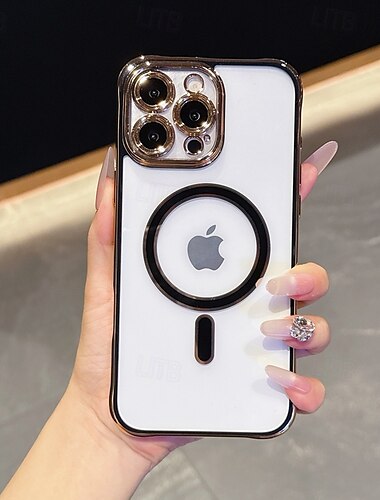  telefone Capinha Para iPhone 16 Pro Max Plus iPhone 16 Plus iPhone 15 Pro Max Plus iPhone 15 14 Pro Max Plus Capa traseira Magnética Antichoque Acrílico
