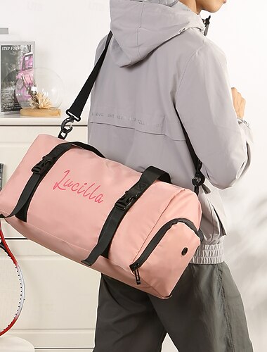  Reisetasche mit personalisiertem Namen, individuelles Geschenk, multifunktionale Schulter- und Handtragetasche, Organizer mit großem Fassungsvermögen für Fitnessstudio, Wandern, Business, perfektes Geschenk für Familie und Freunde
