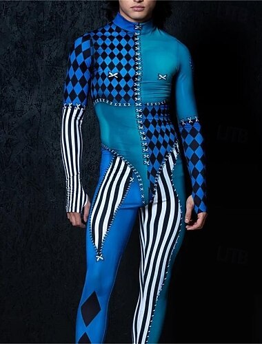  Clown Halloween Romper Catsuit voor het hele lichaam Eng kostuum Kinderen Volwassenen Voor heren Dames Jongens Halloween Carnaval Dag van de Doden Prestatie Feest Club Gemakkelijke Halloween-kostuums