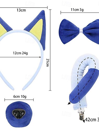  Câine albastru Bingo Costum de petrecere Film de aventură Drăguţ Film Cosplay for Băieți Fete Pentru copii Halloween Carnaval Ziua Mondială a Cărții Performanță Îmbrăcăminte educativă Ținute pentru