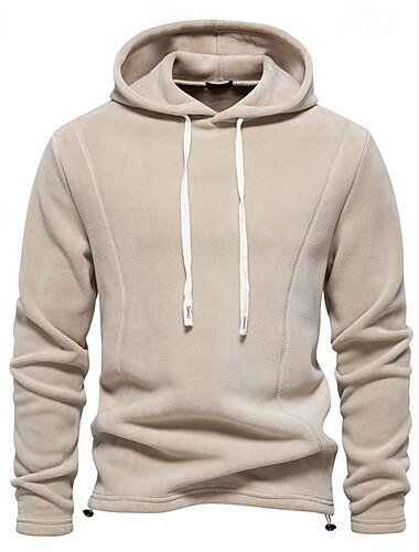  Hombre Sudadera Sudadera de polar cima de senderismo Manga Larga Con Capucha Camiseta Al aire libre Mantiene abrigado Invierno Poliéster Gris oscuro Verde Caqui Rutina de ejercicio Corriendo