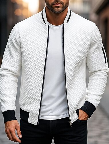  Per uomo Maglia Felpa con zip intera Rosso bordeaux Nero Bianco Blu marino Grigio chiaro Con Cappuccio Semplice Testurizzato Sport & Outdoor Casuale Quotidiano Streetwear Cool Abbigliamento Sportivo