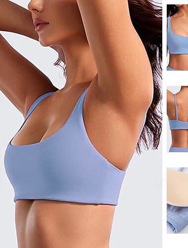  Per donna Canotte da allenamento Reggiseno sportivo Intimo / Maglia Intima Supporto medio Traspirante Senza fili Imbottito Colore Solido / Tinta Unita Sport Abbigliamento sportivo Nero Rosa Palestra