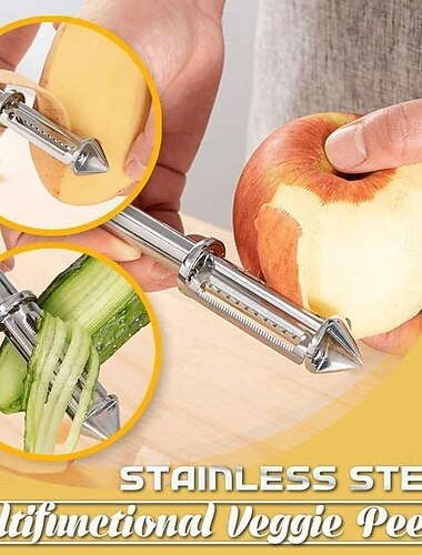  All In One Vegetable Peeler Stainless Steel Kitchen Tool for Peeling Pumpkins Fruits and Vegetables Durable Zinc Alloy Home Use Peeler Sharp Blade for Easy Peeling