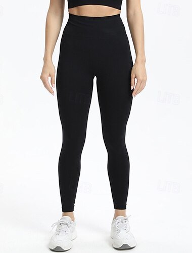  Jambières Capri Leggings de yoga Femmes Contrôle du ventre Salle de sport Entraînement Athlétique Bas Taille haute Automne Des sports Tenues de Sport Coupe ajustée Noir Blanche