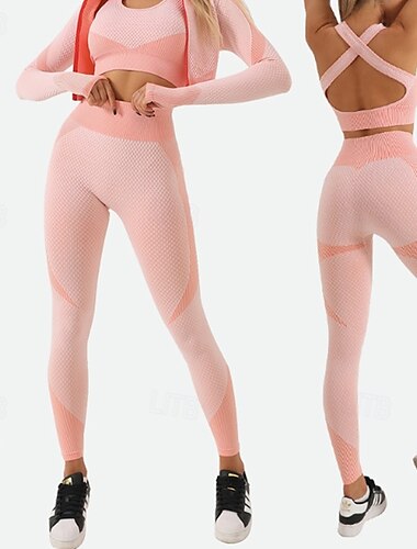  Női Jóga melegítőruha Lounge öltözékek Sportmelltartó varrás nélküli leggings Ősz Cipzár Színes Ruházat Erdőzöld Tókék Edzőterem edzés Magas derék Rugalmas Légáteresztő Hosszú ujj Sport Sportruházat