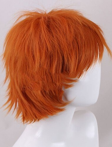  Cosplay paruky Oranžová Volný Umělé vlasy Krátký paruky Chlapecké paruky Na párty