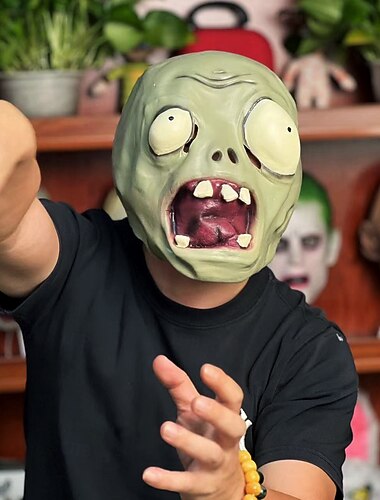  Zombie předvečer Všech svatých Maska Rostliny vs zombie Horor Strašidelný Full face Dospělé Pánské Dámské Unisex předvečer Všech svatých Výkon Párty Jednoduché Halloweenské kostýmy Oblékněte se