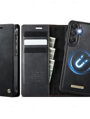  téléphone Coque Pour Samsung Galaxy A16 A55 5G A15 A14 A54 A53 A13 A52 Coque à Rabat Détachable Magnétique Support TPU faux cuir