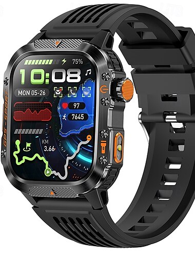  新型imosi GPSスマートウォッチ 2.01 ウルトラHDディスプレイ 内蔵GPS &コンパス、通話機能付きスマートウォッチ、540mAhバッテリー、3気圧防水