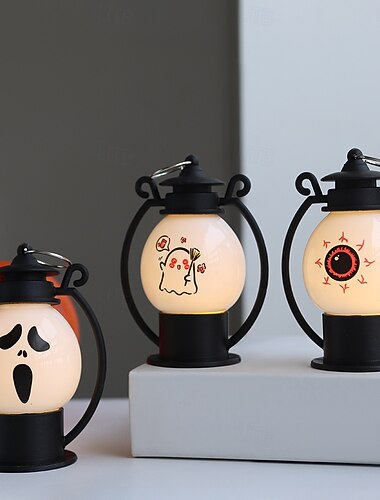  1 linterna electrónica de calabaza LED de mano para Halloween, para interiores, restaurantes, fiestas, decoración festiva, luz nocturna