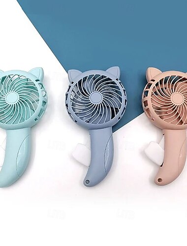  ポータブル手押し扇風機 ミニハンドヘルドファン 電池不要 漫画ファン 夏用エアクーラー 旅行用 ホームファン