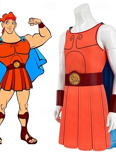  Conto de fadas Super heroi Hercules Traje Cosplay Personagens de livros de histórias Cosplay filme for Homens Para Meninos Crianças Adulto Dia Das Bruxas Carnaval Dia Mundial do Livro Espetáculo