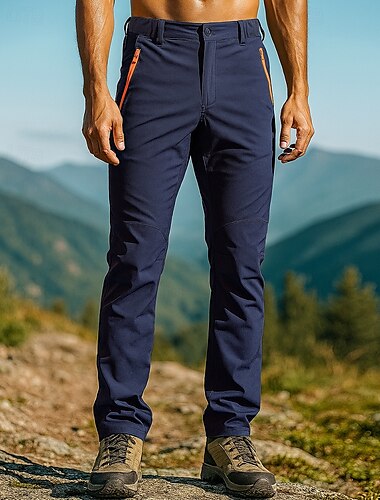  Homme Pantalons de randonnée pantalon de randonnée Pantalon de Pluie de Randonnée Extérieur Coupe régulière Imperméable Coupe-vent Léger Bas Avec Poches Noir Vert Véronèse Camping / Randonnée Course