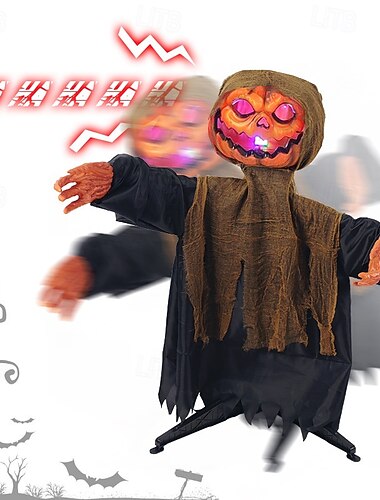  Animated Pumpkin Ghost Halloween Pumpkin Ghost Outdoor Halloween Hanging Decoration Outdoor Decorations for Lawn Porch