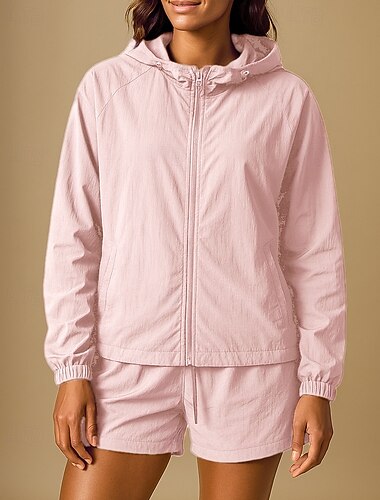  Damen Sport Set Wanderset Außen Sonnenschutz Schnelltrocknend Leicht Atmungsaktiv Wanderoutfits Wanderbekleidung Sommer Frühling Jacke Klettern Camping / Wandern / Höhlenforschung Laufen Einfarbig