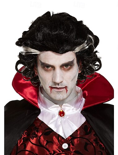  Vampire Wig for Halloween – Gothic Dark Hair for Cosplay, Vampire Costume, Party, and Role Play Events