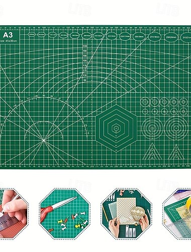  1枚入り 5層 A3 自己修復ロータリーカッティングマット 両面クラフトカッティングボード 裁縫 工芸 趣味 生地 精密 スクラップブッキングプロジェクト用