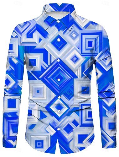  Retro / vintage 1970 Koszula Dyskoteka Geometryczny Psychodeliczny Strój na bal maskowy Męskie Halloween Karnawał Festiwal Muzyczny Parada równości Impreza w stylu retro Dla dorosłych Koszula