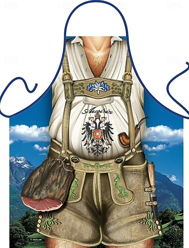  Carnaval Imprimir Avental Fantasias engraçadas Empregada Casal Oktoberfest Munique Viena prados Homens Mulheres Carnaval Festival da Cerveja Pano de Estilo Tradicional Avental