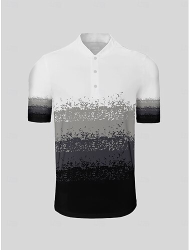  Męskie Koszulka polo Czarny Krótki rękaw Top Strój golfowy Ubrania Stroje Noś odzież