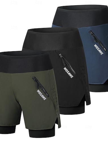  wosawe sommersykkelshorts speed mountain underbukser ett stykke løpeshorts med flere lommer pustende imitert todelt femdelt bukse bd116